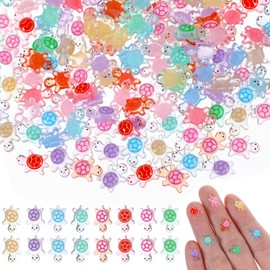 200PCS Mini Resin Turtles Miniatures Turtle Figurines Tiny Luminous Turtles to Hide, Mini Things Animal Figures for Fairy Garden Dollhouse Micro Landscaping Decoration