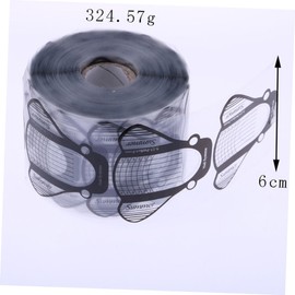 NOLITOY 1 Rolls 500pcs Nail Art Tray Nail Extention Guide Manicure Tools Nail Form Guide Decals Nail Gel Extention Gel Nail Extention Tip Nail Stickers for Nail Art Nail DIY Supplies Black