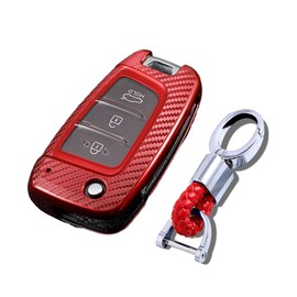 ontto 1 Piece Car Key Case Remote Control Cover for Hyundai Solaris Elantra i30 i35 i40 Tucson Kona 2015 2016 2017 2018 TPU Key Case Key Cover Key Protection Case Red
