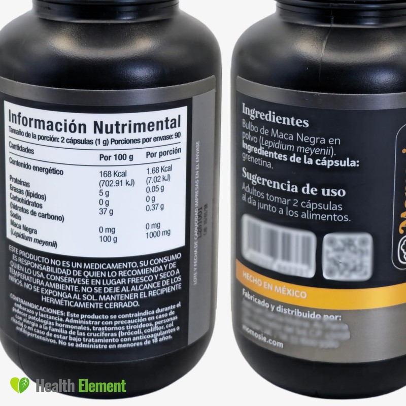 Maca Negra Peruana | 1000 mg de Maca Negra Peruana