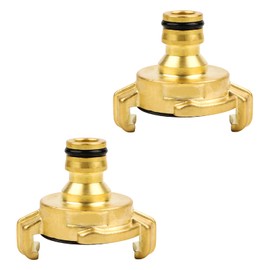 Garden Hose Quick Couplings, Quick Coupling with 1/2 Inch Compatible Design Brass System for Claw Coupling Connector Tap Hose Connector Male Thread Hose Connection Pack of 2
