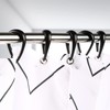 Top-spring Shower Curtain Hooks Black Plastic Shower Curtain Rings, Drop