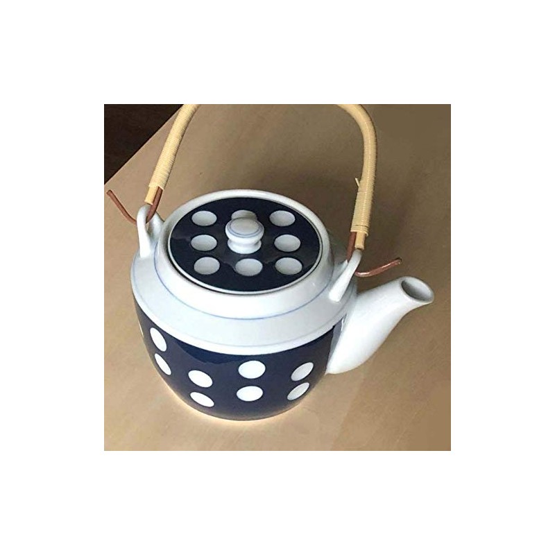 Polka Dot No. 6 Earthenware Bottle with Stainless Steel Tea