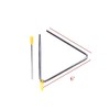 LannuMet Musical Steel Triangle Percussion Instrument with Striker，6 inch