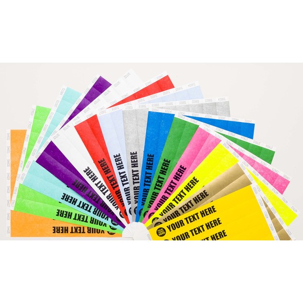 200 x Tyvek Wristbands Waterproof, Tear-Resistant Event Wristbands for Parties,