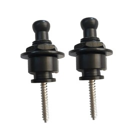 Kisangel 2pcs Metal Guitar Strap Locks Non Slip Buckles for Electric Acoustic Guitar Bass Secure Attachment Easy Installation Durable Solid Material Black