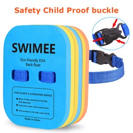 Back Float Safety Swimming Bubble with Adjustable 3 Layers Swim Belts Waterproof Floaties Device for Kids Swimming Floats Secure Clip Buckle Swim Floaties for Swimming Beginners Sport Pool Lesson