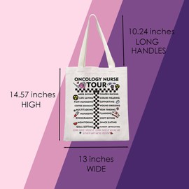 MNIGIU Oncology Nurse Tour Tote Bag Oncologist Nurse Appreciation Gift Oncology Team Gift RN Nurse Gift (Oncology Tote)