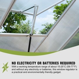 DURINGUSES® Automatic Greenhouse Window Opener – 100kg (220 lbs) Heavy-Duty Lift, Solar-Powered, Smart Temperature Control for Greenhouses