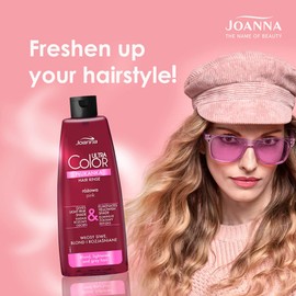 Joanna Ultra Colour - Pink Colour Conditioner for Blondes and Light Hair - Pastel Pink/Pink - Natural Shine - Eliminates Yellow Tint in Grey Blonde Bleached Hair - Temporary Effect - 150 ml