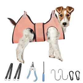 Hundepflege Hängematte Set für Hunde und Katze, Neu Aufgerüstet Hunde- und Katzenpflegegeschirr, Haustierpflege Hängematte, für Krallenschneiden und Krallenkürzen von Hunden und Katzen, Größe M
