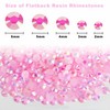 ELEEGEM Resin Rhinestones Kit for Crafts,8400 pcs Light Pink AB