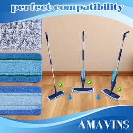 Microfiber Cleaning Pads for Bona Mop, 3 Pack Value - Reusable Mop Pads for 18 Inch Mop, Includes Dusting Pad, Cleaning Pad, and Three Zone Deep Clean Pad for Wood, Stone, Tile, Laminate, Vinyl Floor