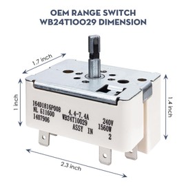 Sthovd WB24T10029 Electric Range Infinite Switch Replacement for GE Appliances Surface Burner Control EA236754 S236754 769696 AH236754 6 Inch