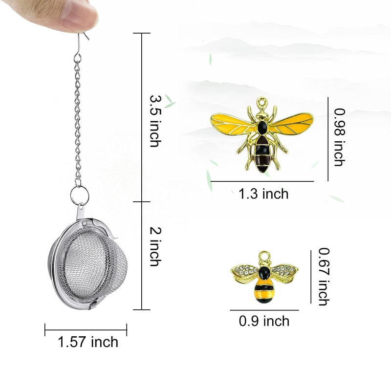 2PC Stainless Steel Mesh Tea Infuser,2.1 inch Tea Ball with