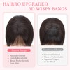 Hairro Wispy Bangs Clips in Real Human Hair, 3D 360°