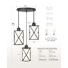 Osimir 3-Light Dining Room Chandelier Light Fixtures, Black Pendant Lighting