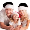 eyigylyo Christmas Black Santa Hat for Adults, Black & White