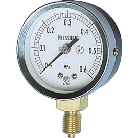 長野計器(Nagano instrument) JIS汎用形圧力計A枠(ストレート) 圧力レンジ(MPa):0.0～0.10 GS50-121-0.1MP