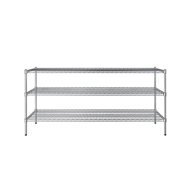 PRO&Family 21" x 72" NSF Chrome 3 Wire Shelf Kit