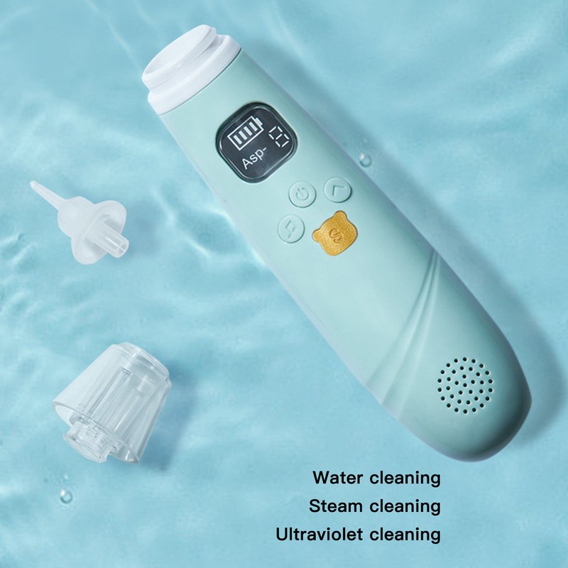 Electronic Infant Nose Aspirator Adjustable Suction Level Music Light Soothe
