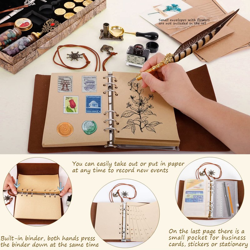 YICMY Feather Pen Pheasant Quill Pen and Ink Set,Caligraphy Kits