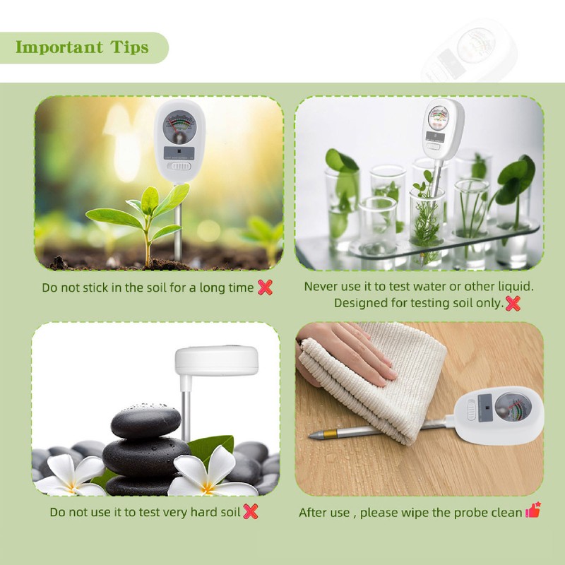 Soil Meter 4 in 1 High Accuracy PH Light Fertility
