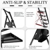 6 Step Ladder, Portable Step Ladder with Handrails, Folding Step