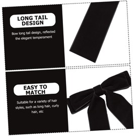 WOONEKY Fashion Long Ribbon Bow Hair Clips Women Girls Clip Bangs Hair Bowknot Barrette