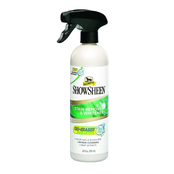 Absorbine ShowSheen Stain Remover & Horse Whitener, Oxi-Eraser Stain Lifters, 20oz