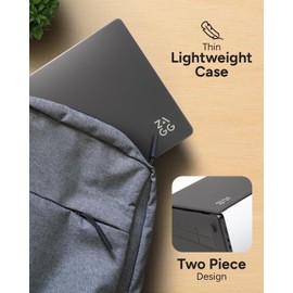 ZAGG MacBook Protection Macbook Pro 14" M3/M2/M1 Case – Premium Two-Piece Hard-Shell Snap-on Cover with Rubberized Non-Slip Grips, Durable, Lightweight, Scratch-Resistant, Frosted Finish, Smokey Black