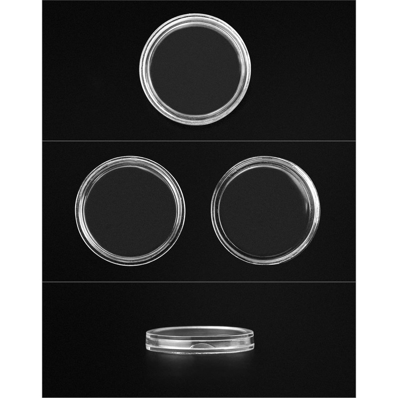 QWORK® 200PCS Coin Capsule Coin Holder - 25mm - Plastic