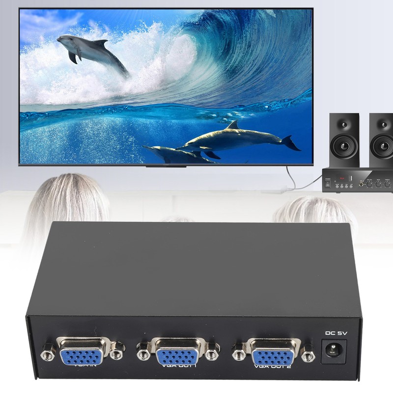 VGA Splitter 2 Port 1920X1440 200MHz 1 in 2 Out
