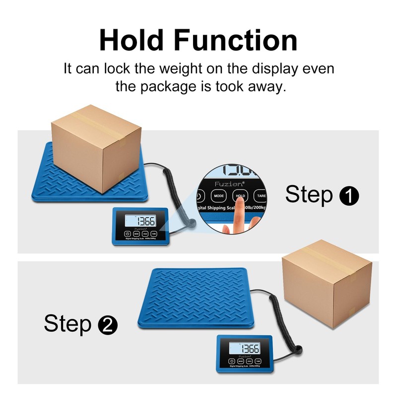 Fuzion Shipping Scale, 440LBs x 10g Postal Scale, Durable Alloy
