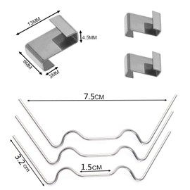 150Pcs Greenhouse Glass Clips Spring,Greenhouse Glazing Clips for Glass,Halls Greenhouse Glass Pane Fixing Clips Window Clips - 75 W Clips and 75 Z Clips for Greenhouse Glass Replacement Accessories