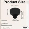 ZGIOPGEIN 6 Pcs Cupboard Knobs 30mm Matte Black Door Knobs