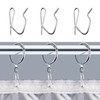 Metal Curtain Hooks, Nydotd Rustproof Steel Plated Zinc Hooks Heavy-Duty