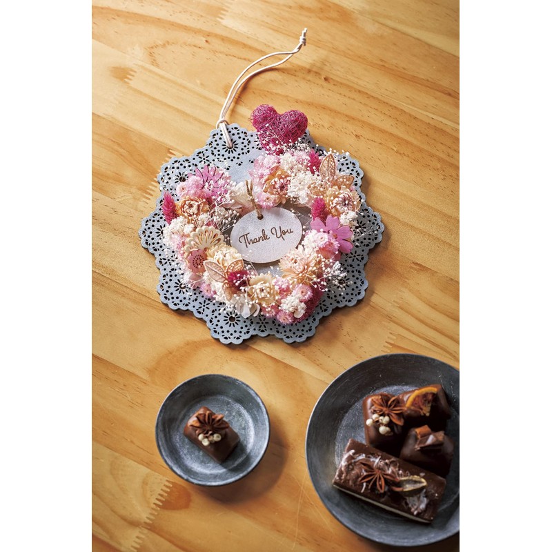 Tokyodo ZE009007-002 Lace Square Plate, Pink, 7.1 inches (18 cm)