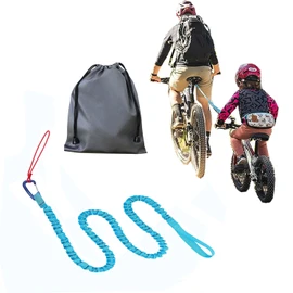 Bicycle Tow Rope, 3 Meters Elastic Bike Tow Strap with Hook, MTB Stretch Bungee Tow Rope, Cycling Pull Strap, Portable Bike Tow Leash Belt, Reflective Traction Cord for Mountain Bike Going Uphill