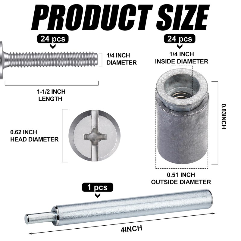 MorningRo 49 Piece Kit - Hurricane Shutter Hardware Hurricane Sidewalk