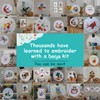 BERYA Embroidery Kit for Beginners, Flowers and Leaves Embroidery Practice