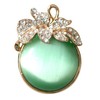Navachi 18k Gold Plated Green Created-Opal Crystal Fruit Tomatoes Az7990b