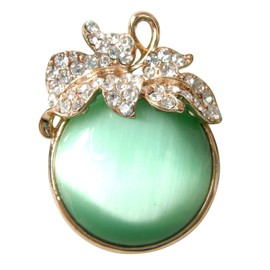 Navachi 18k Gold Plated Green Created-Opal Crystal Fruit Tomatoes Az7990b Brooch pins