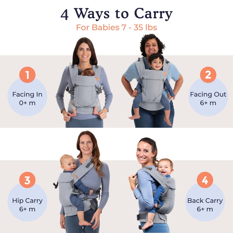 Beco Gemini Baby Carrier from Newborn to Toddler - Certified