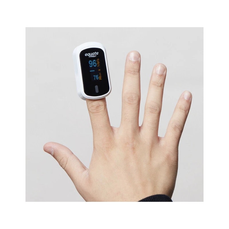 Equate Fingertip Pulse Oximeter Blood Oxygen Saturation Level Rate Monitor