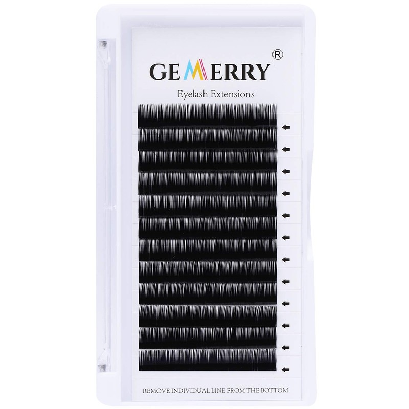 Gemerry Single Eyelash Extension Classic Thickness 0.07/0.15/0.18/0.20 mm C/D Curl,