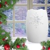Snowflake Holiday Candleholder - White Christmas Decoration Includes Space to