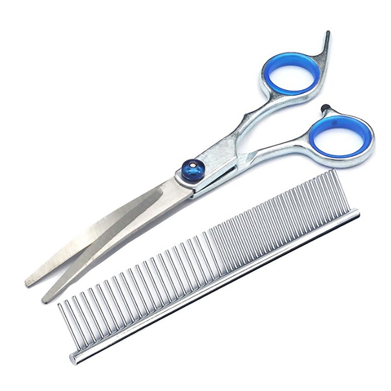 Dog Grooming Scissors Kit Stainless Steel Comfortable Adjustable Screw Professional