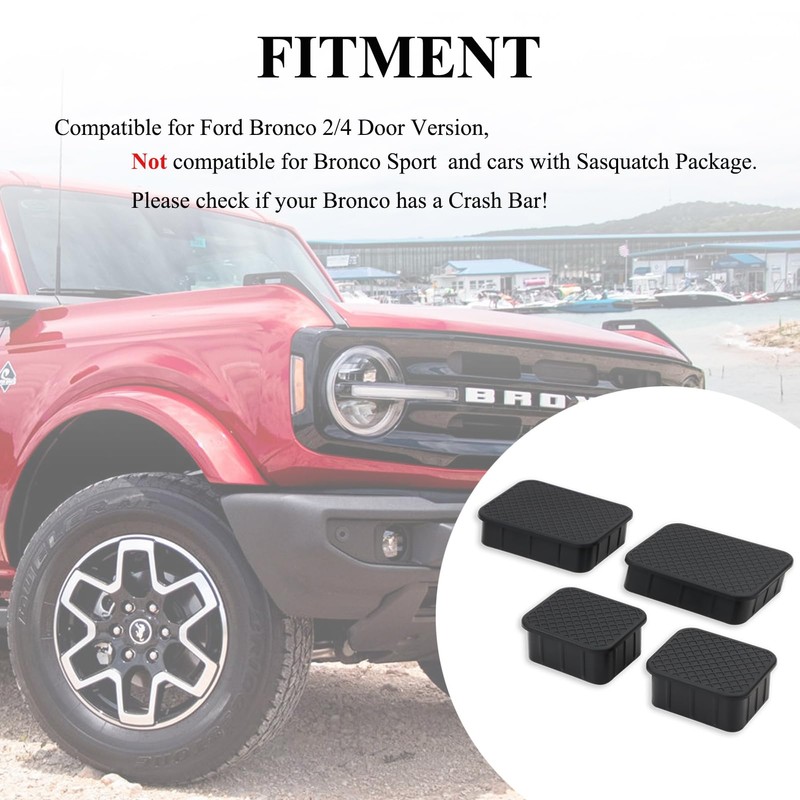Tectary Front Axle Plug Crash Bar End Caps Compatible for