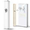 SURI White Modern Mezuzah Case,Self Stick Mezuzah with Scroll for